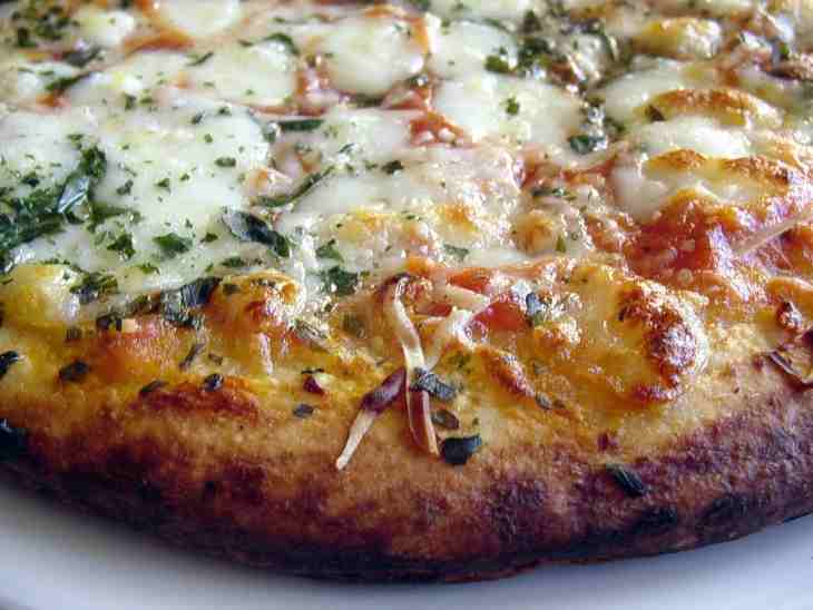 Cheese Melts Into Crust On Amy's Just-Baked Pizza Margherita